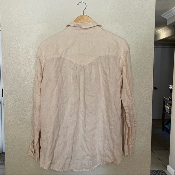 Spell & The Gypsy | Linen Button Down Shirt Size: Large - Picture 5 of 6
